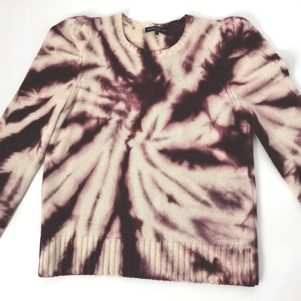 Generation Love Sweater Tie Dye Puff Sleeve